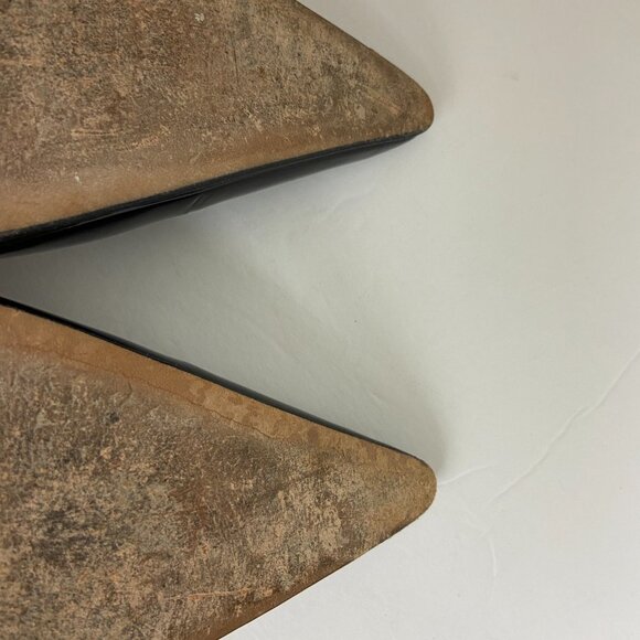 Manolo Blahnik Black Patent Leather Pointed Pump Heels Sz EU 42 - Picture 13 of 16